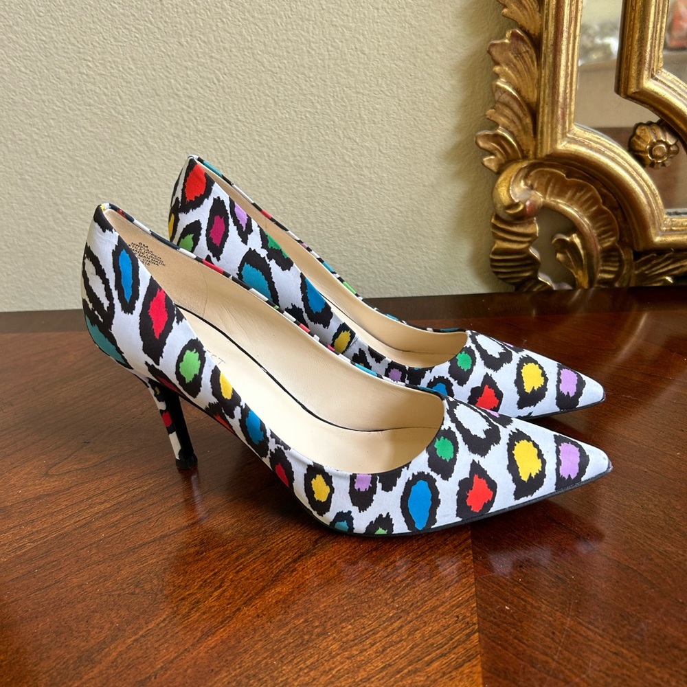 Nine West colorful 80s pattern heels - Picture 3 of 7